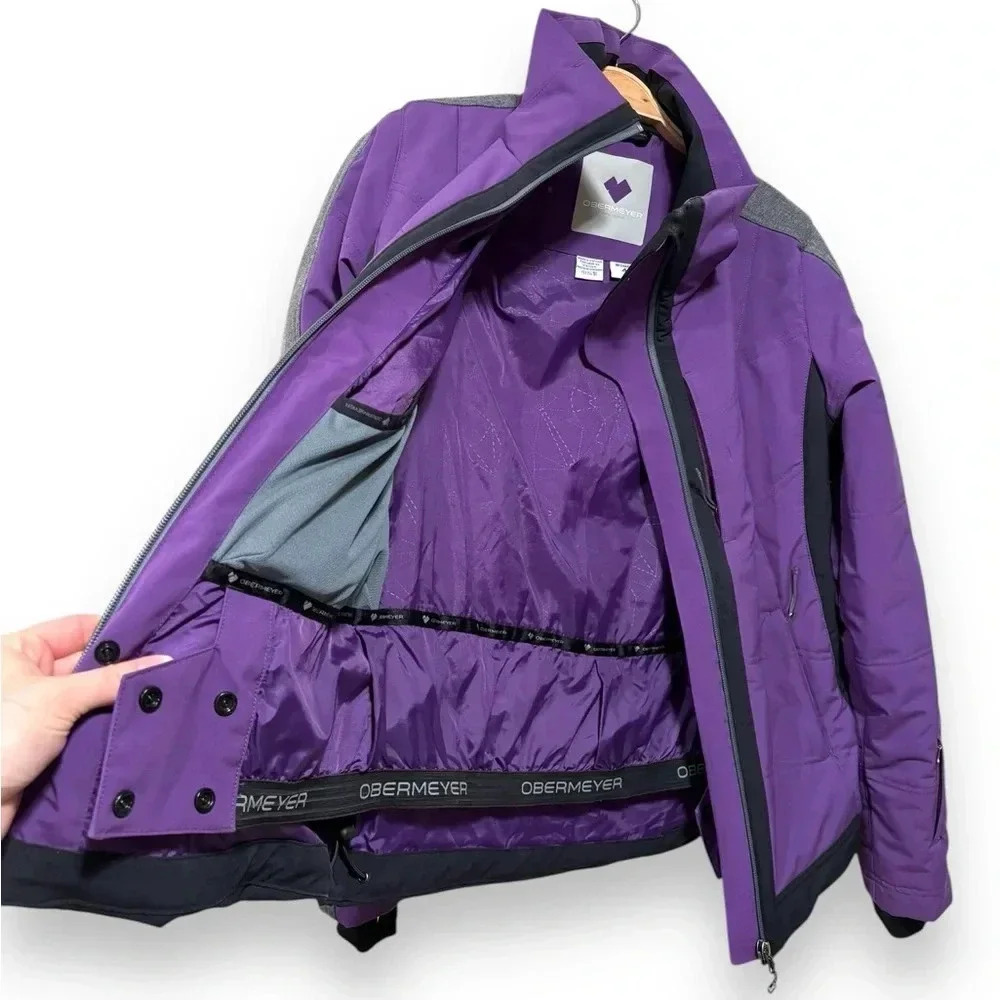 Obermeyer Women's Ski/Snowboard Winter Coat Purple Grey Size 4